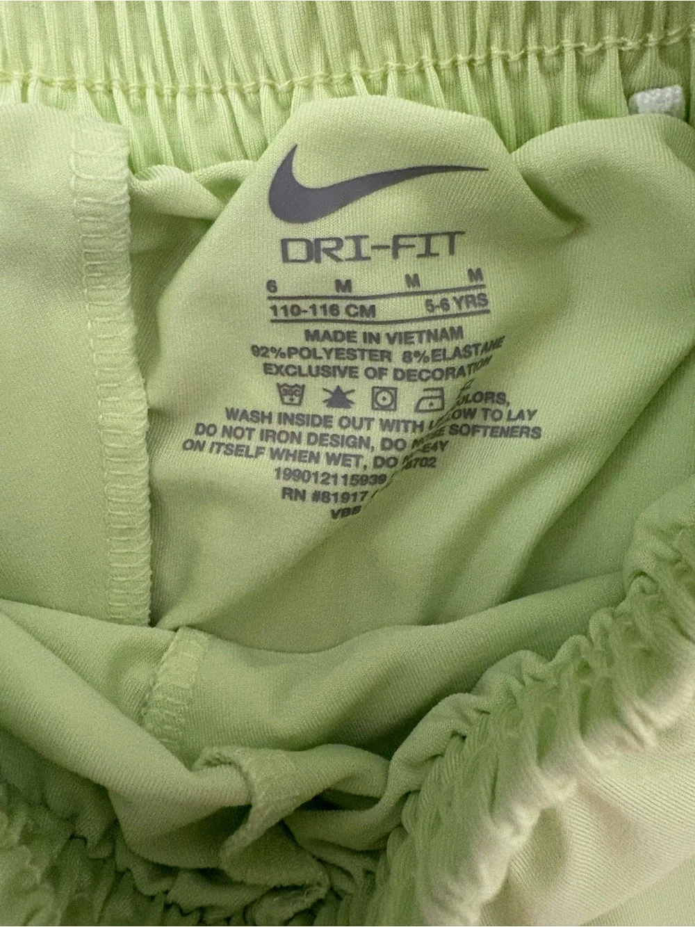 Nike Girls 2 Piece Dri-FIT Athletic Set Black Lime Green Shorts Size 6